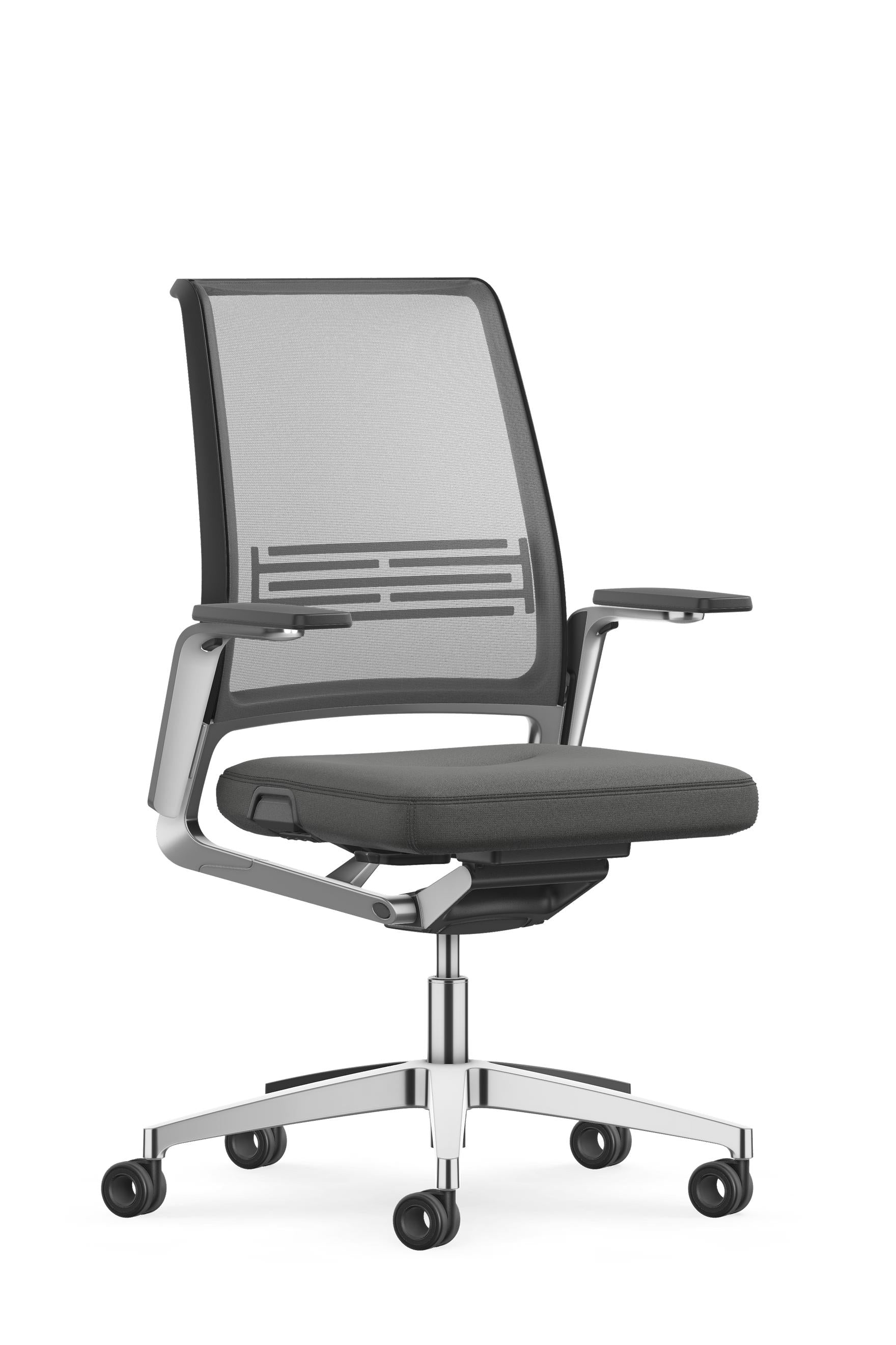 Interstuhl Vintage 17V7 – Bureaustoel met Netbespannen Rug en Fame Stoffering