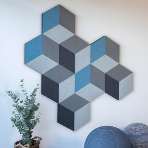 Götessons Cubism –  Akoestische Wandpanelen met Diamantpatroon