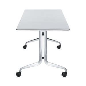 Nesty Klaptafel – 180×80 cm met Melamine Blad, Verchroomd Frame en Contactdoos