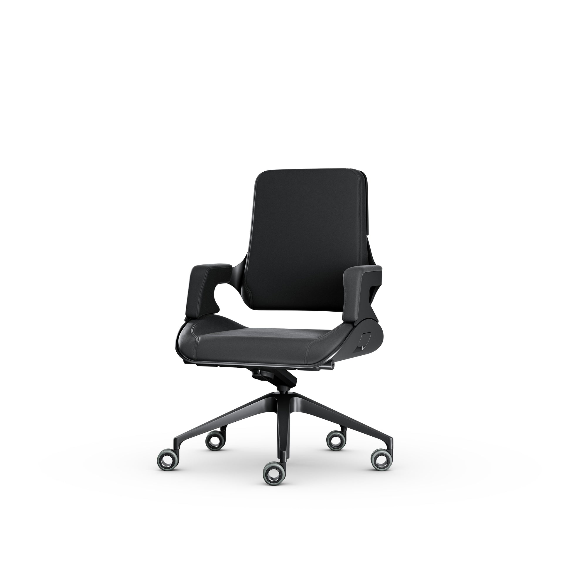 Interstuhl Silver 262S – Middelhoge Draaifauteuil met Medley Stoffering en Gepolijst Aluminium