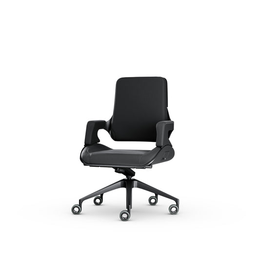 Interstuhl Silver 262S – Middelhoge Draaifauteuil met Medley Stoffering en Gepolijst Aluminium
