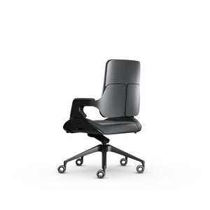 Interstuhl Silver 262S – Middelhoge Draaifauteuil met Medley Stoffering en Gepolijst Aluminium
