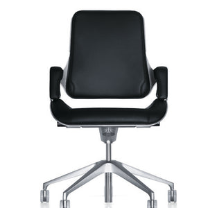 Interstuhl Silver 262S – Middelhoge Draaifauteuil met Medley Stoffering en Gepolijst Aluminium