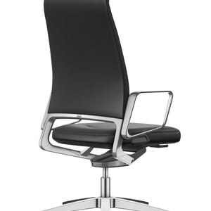 Interstuhl Vintage 32V2 – Bureaustoel met Leder Ascot en Gepolijste Delen