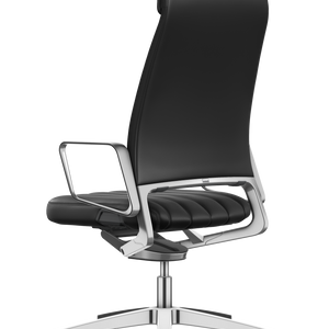 Interstuhl Vintage 32V4 – Draaifauteuil met Hoofdsteun en Leder Ascot