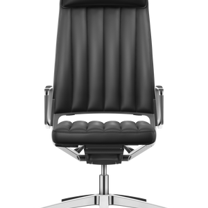 Interstuhl Vintage 32V4 – Draaifauteuil met Hoofdsteun en Leder Ascot
