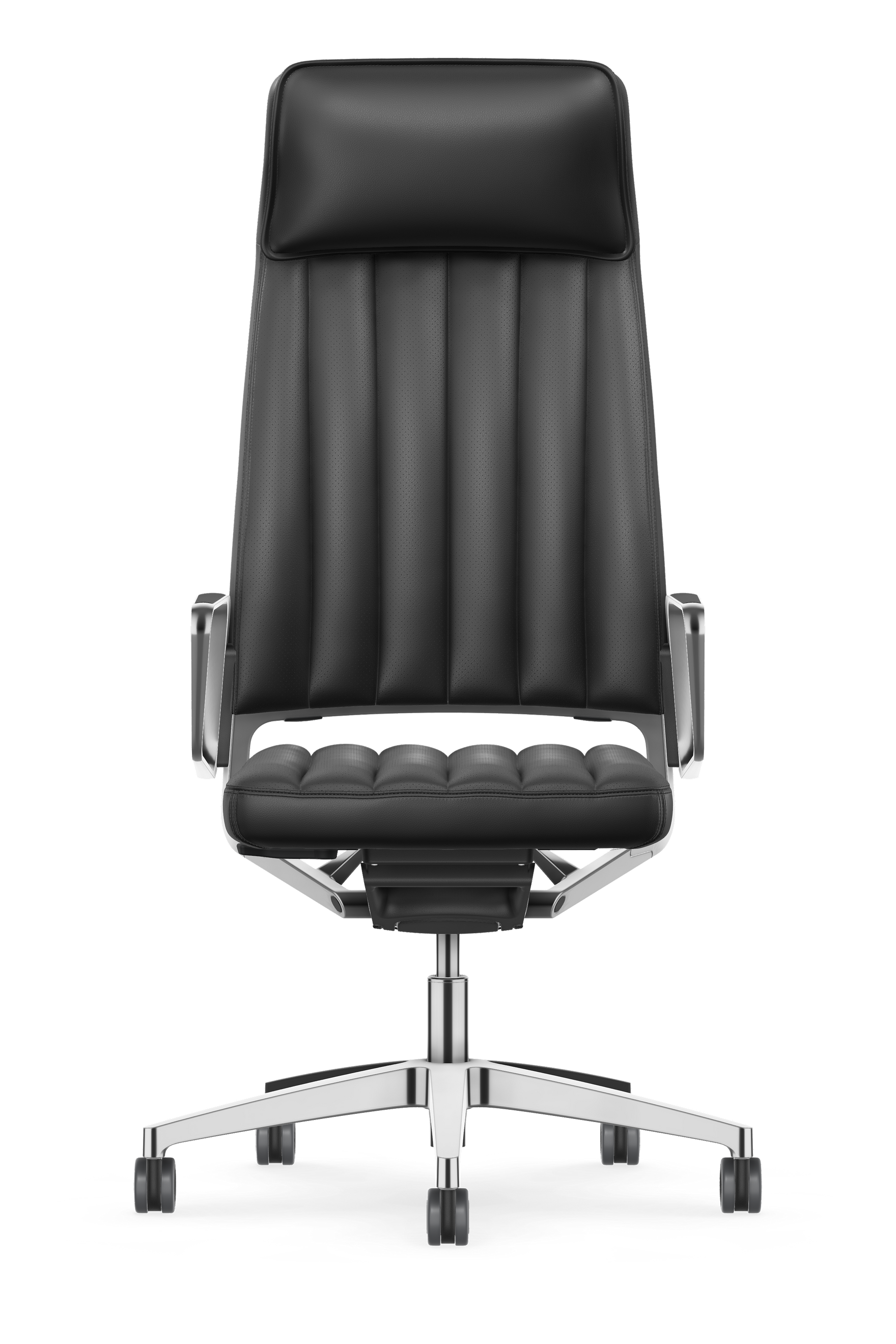 Interstuhl Vintage 32V4 – Draaifauteuil met Hoofdsteun en Leder Ascot