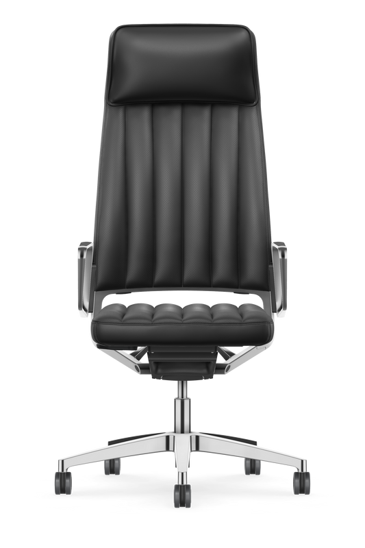 Interstuhl Vintage 32V4 – Draaifauteuil met Hoofdsteun en Leder Ascot