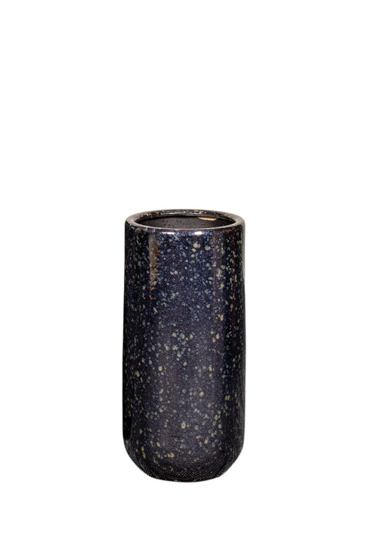 Götessons Napoli Small – Luxe Keramische Plantenpot van 25 Liter, Bruin/Zwart