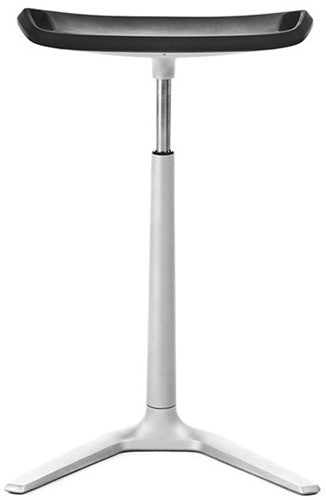 Bimos Fin – Stahulp met Zilverkleurig Aluminium Frame en Zwarte PUR Zitting