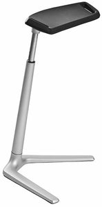 Bimos Fin – Stahulp met Zilverkleurig Aluminium Frame en Zwarte PUR Zitting