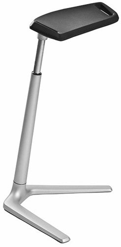 Bimos Fin – Stahulp met Zilverkleurig Aluminium Frame en Zwarte PUR Zitting