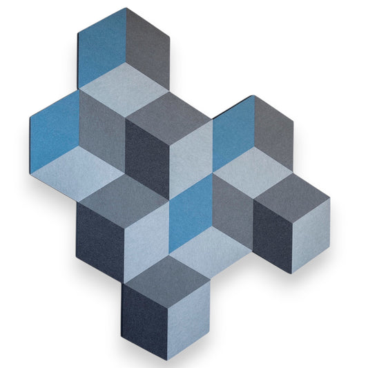Götessons Cubism –  Akoestische Wandpanelen met Diamantpatroon