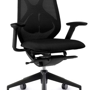 Asis Suit – Bureaustoel met Zwart Nylon Frame en 3D Rugleuning