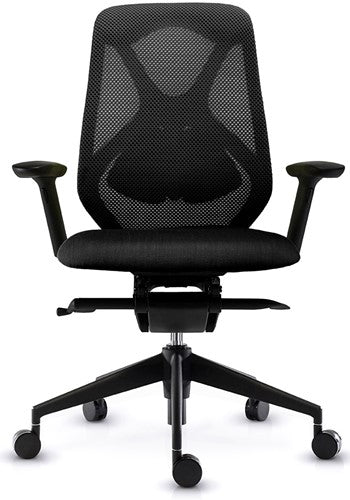 Asis Suit – Bureaustoel met Zwart Nylon Frame en 3D Rugleuning