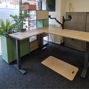 Tica Premium Zit/Sta Hoekbureautafel – 180×80 + 60×80 cm | Elektrisch Verstelbaar 65–130 cm