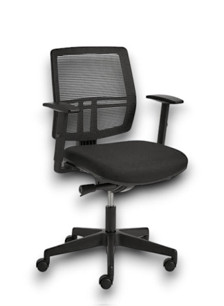 Tica Basic – Bureaustoel Zitting Lucia Stoffering en Netweave Rugleuning
