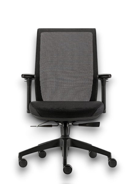 Tica Ergo Mesh – Bureaustoel met Zwarte Mesh Rugleuning en 4D Armleggers